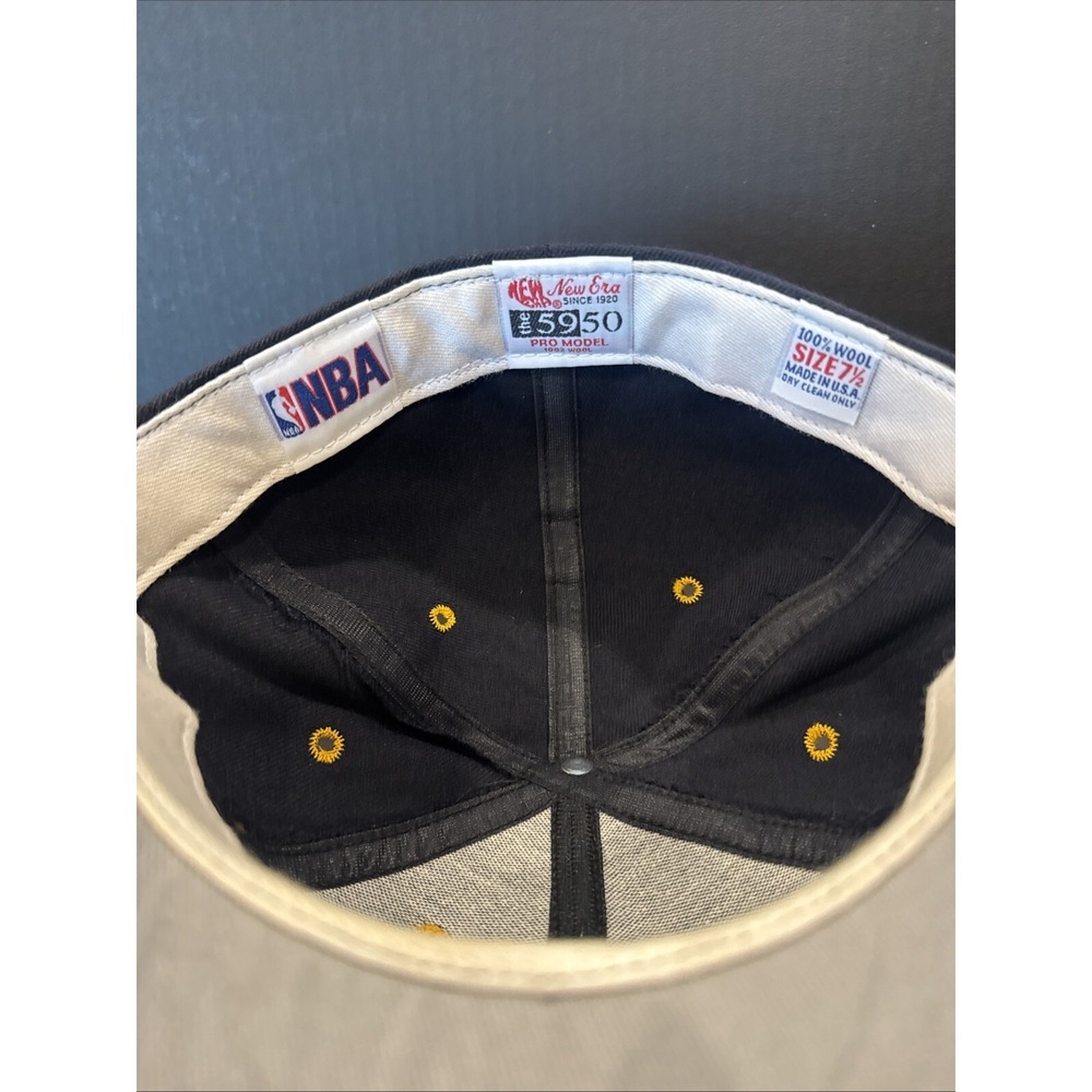 Vtg 90's Indiana Pacers 7 1/2 New Era Hat 5950 Pro Model NBA Wool Plain - Picture 4 of 5